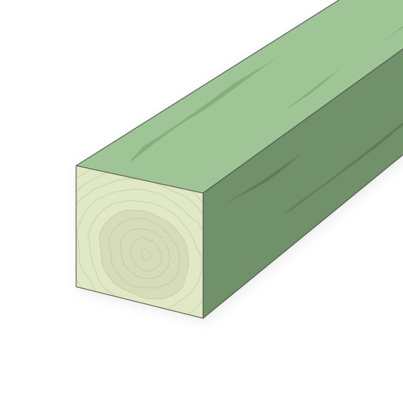 Sparre 100x100 mm sågad NTR A