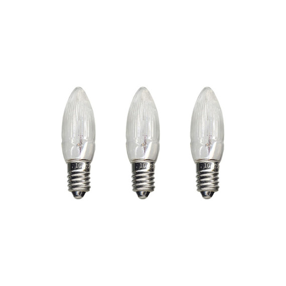Topplampa E10 14V klar, 3-pack