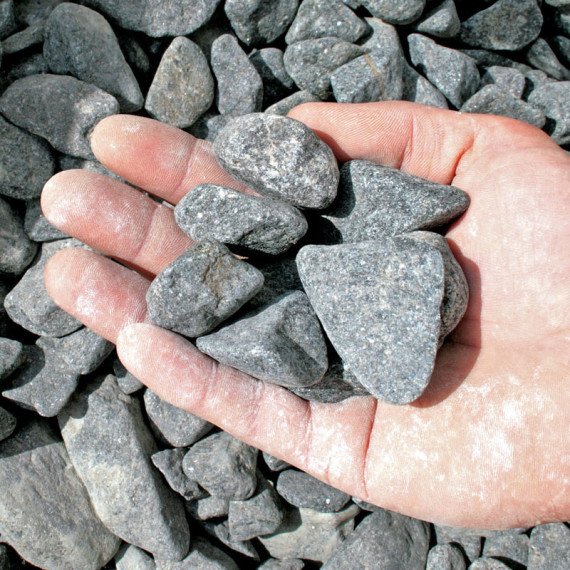 Dekorsten Mörk Granit, tumlad 20-40 mm